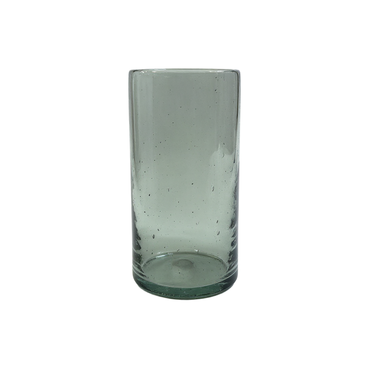 Smoke grey recycled glass Tube Tall Tumbler – hand-blown sustainable glassware by TIBA-TIBA in Bali