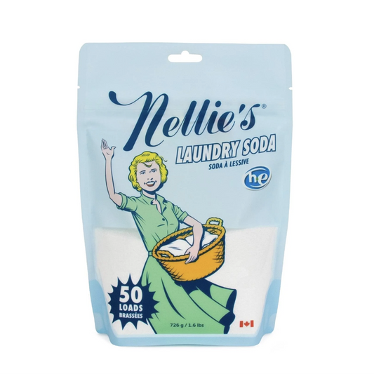 Nellie's Laundry Soda by TIBA-TIBA. 50 load pouch of natural, organic, septic-safe laundry detergent for sustainable laundry.  