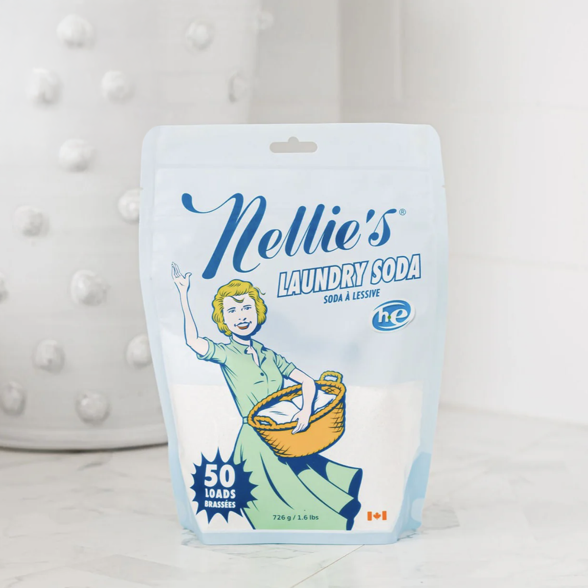 Nellie's Laundry Soda by TIBA-TIBA. 50 load pouch of laundry detergent that is natural, organic, and safe for your villa septic system. 