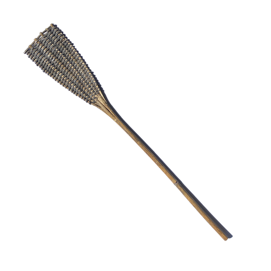 Rattan Fly Swatter by TIBA-TIBA – handmade rattan fly swatter by the Iban Dayak tribe from Kaliimantan in dark grey