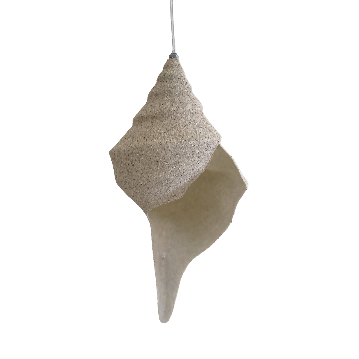 Keong Pendant Light by TIBA-TIBA - sand coated tropical fibreglass shell pendant lamp made in Indonesia. 