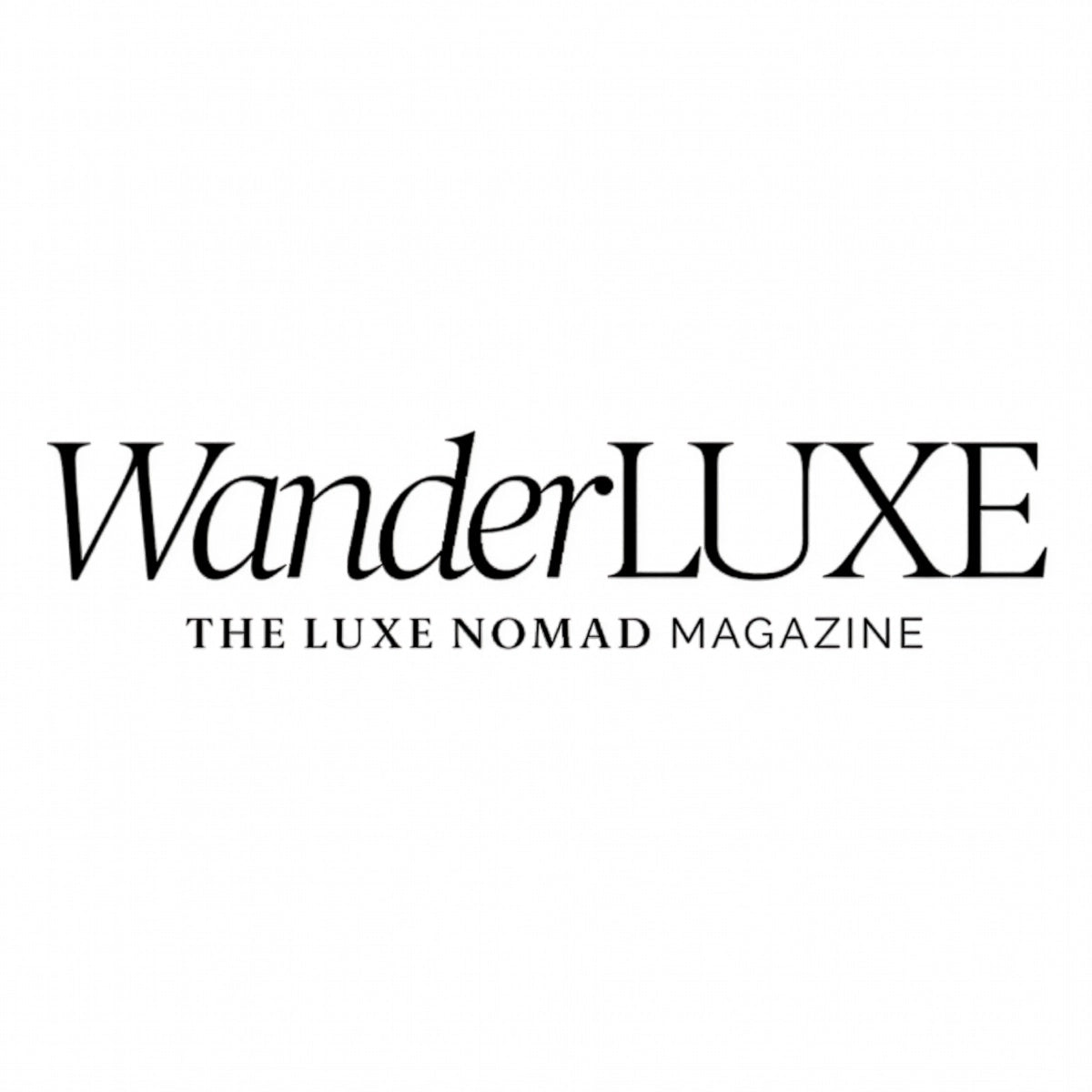 Wanderluxe logo in black on white background by TIBA-TIBA