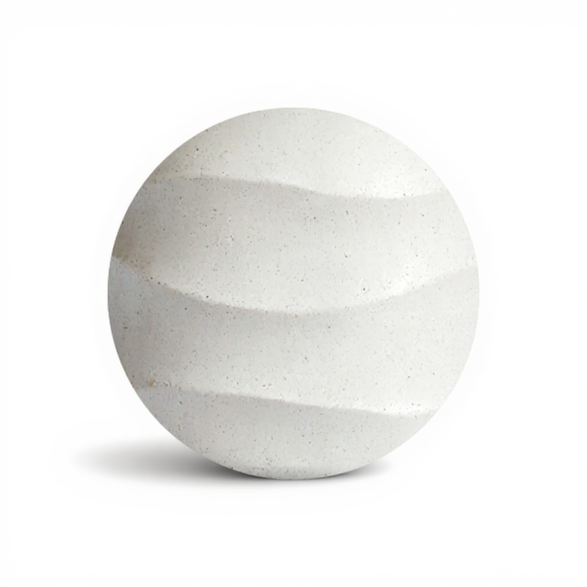 Jetty Side Table by TIBA-TIBA — sculptural white stone texture of horizontal waves part of the modern tropical furniture collection.